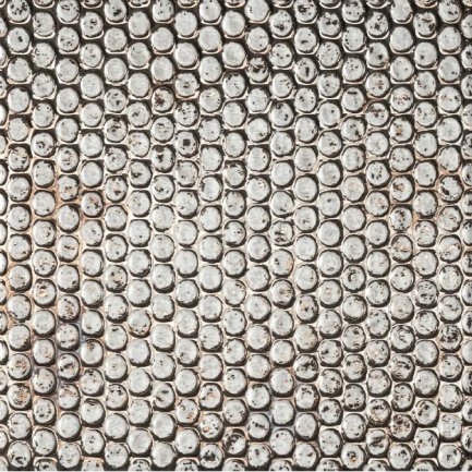 Pluriball White Décor Platino 8"x8" 5/16" Glossy Porcelain Tile