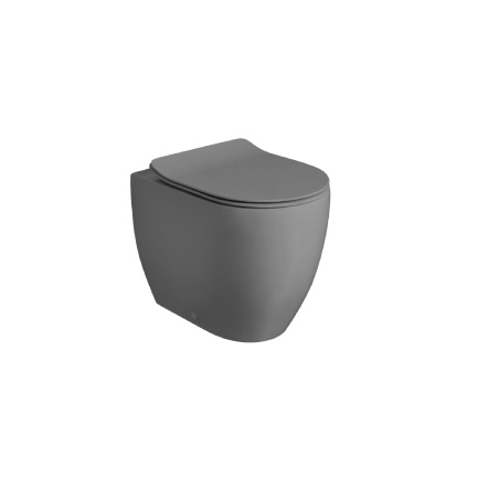 Freestanding Italian Toilet NoRim Float, Matt Grey