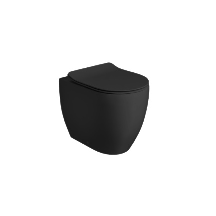 Freestanding Italian Toilet NoRim Float, Matt Black