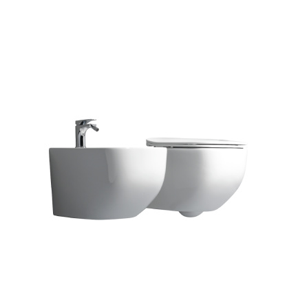 Wall-Hung Italian Toilet NoRim Fresco, Glossy White