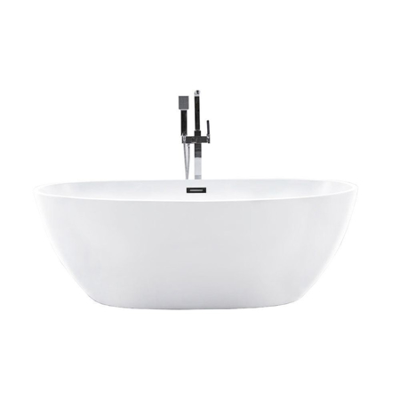 67" Contemporary White Freestanding Bathtub