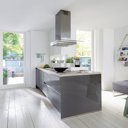 Lux Kitchen, Slat Grey High Gloss