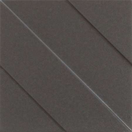 Spanish Porcelain Tile, Transverse 4 Graphite 6" x 6"