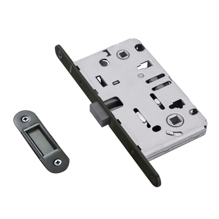 Gun Black Magnetic Mortise Lock For WC Function