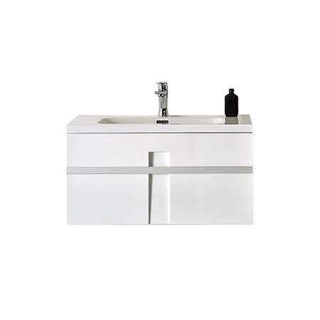 40" Modern Bathroom Single Vanity Solid Plywood Wall Mounted Cabinet Mino Glossy White