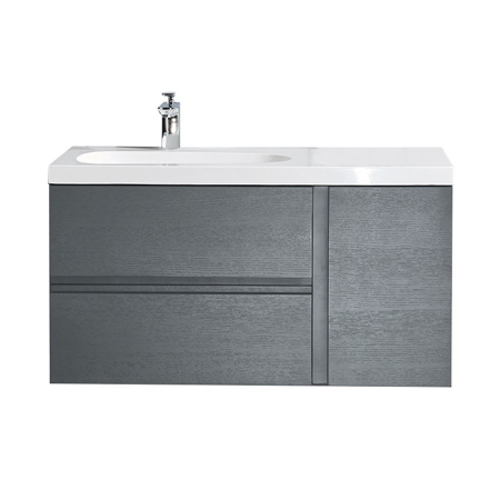 Mistra 60" Wall-Mounted Single Bathroom Vanity, Matt Gray