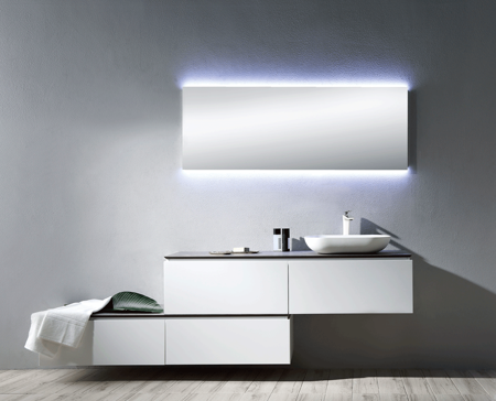 Bianca Matt White 59" Modern Bathroom Vanity and Sink