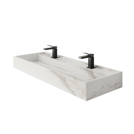 Larsen Super Blanco Gris 46" Naturally Designed Double Sink