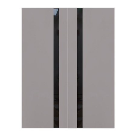 Elephant Gray Wooden Interior Double Door, 72" x 80"