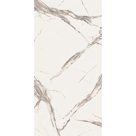 Italian Calacatta Statuario Slab B, Matt Beige 63" x 126", 12mm