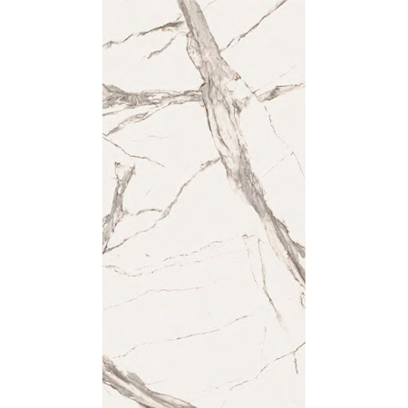 Italian Calacatta Statuario Slab C, Matt Beige 64" x 128", 12mm
