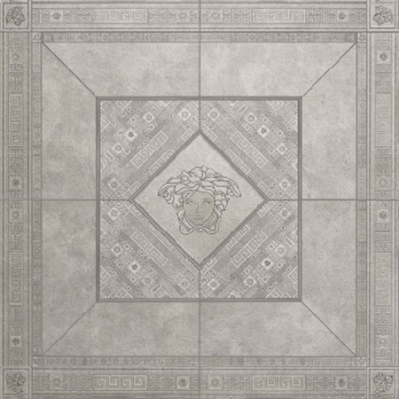 Versace Italian Rosone Grigio Porcelain Tile 63" x 63", Greek