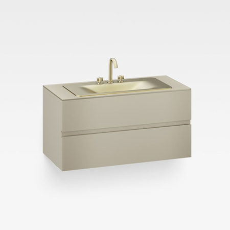 Italian Modern Bathroom Vanity Set, Armani 48" Greige, MG