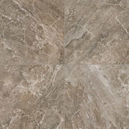 Versace Italian Grigio Polished Porcelain Tile 23" x 23", Marble