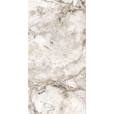 Estoril Polished White 24" x 48" Decoro L Porcelain Tile