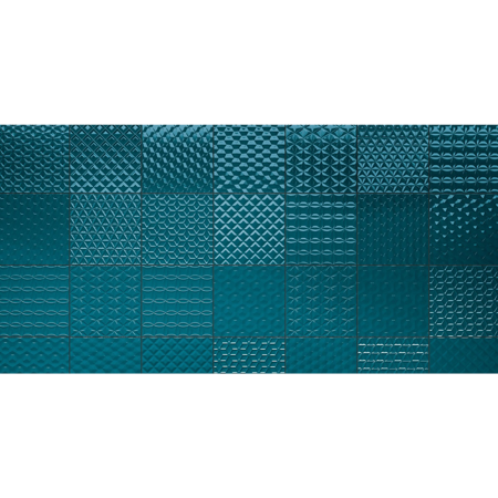 Modern Italian Porcelain Tile, Charme Wally Deep Lagon, 6" x 6"