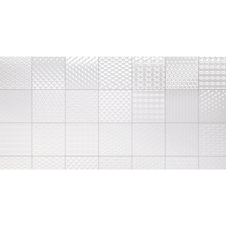 Modern Italian Porcelain Tile, Charme Wally Salt, 6" x 6"