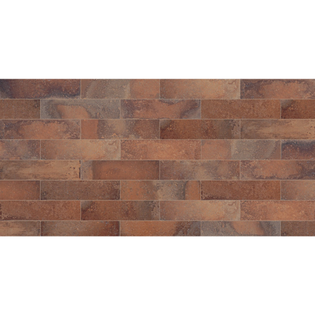 Modern Italian Porcelain Tile, Charme Brick Cotto, 3" x 12"