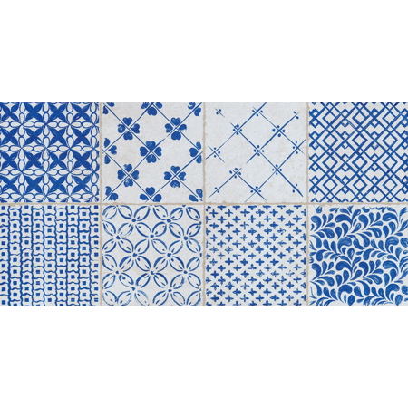 Modern Italian Porcelain Tile, Charme Sant Antonio Light Blue, 12" x 24"