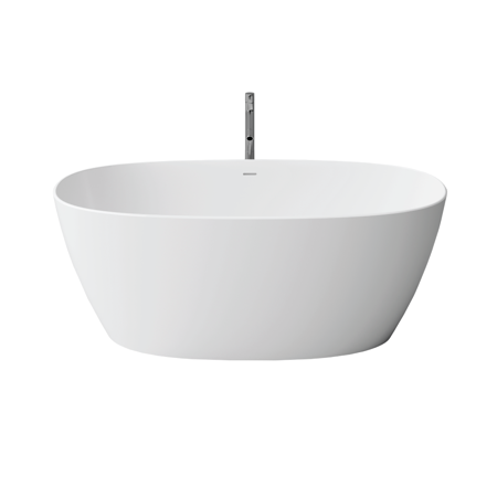 Como White 67" Solid Surface Freestanding Bathtub