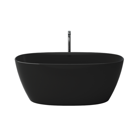 Como Black 67" Solid Surface Freestanding Bathtub