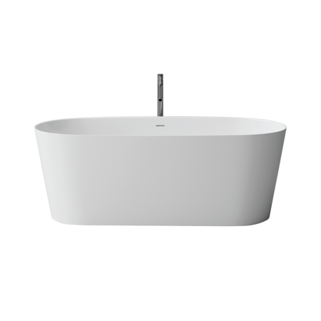 Felice White Contemporary 65" Freestanding Bathtub