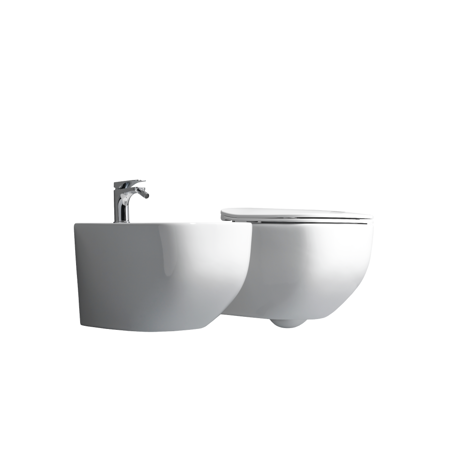 FRESCO GLOSSY WHITE WALL HUNG TOILET, NORIM