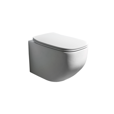 Fresco Matt White Wall Hung Toilet, Norim