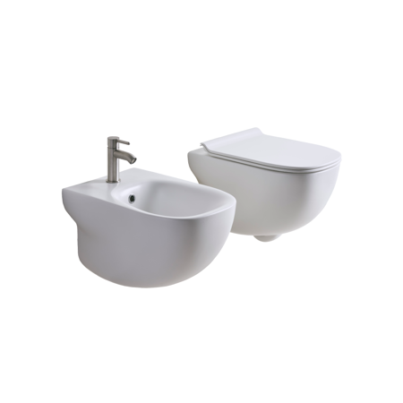 PURE MATT WHITE WALL HUNG TOILET, NORIM