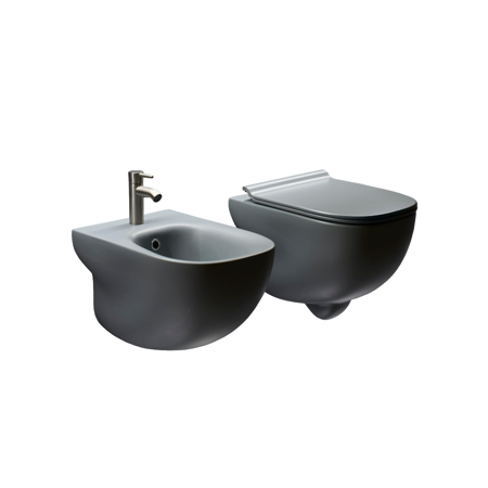 PURE MATT GREY WALL HUNG TOILET, NORIM