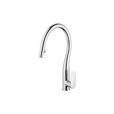 Single Handle Pull-down Spray kitchen Faucet Spout Rotates Chrome