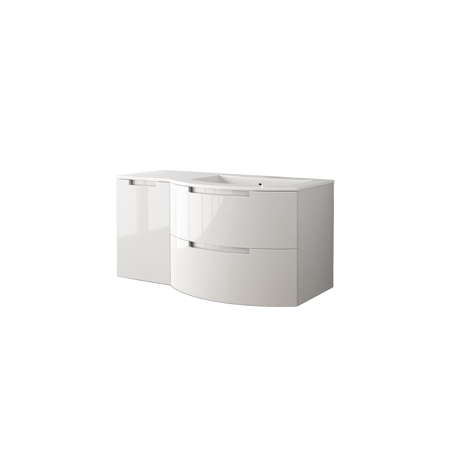 Bruna 43" vanity with left side cabinet in White