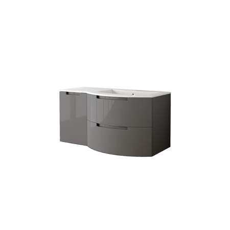 Bruna 53" vanity with left side cabinet in Slate