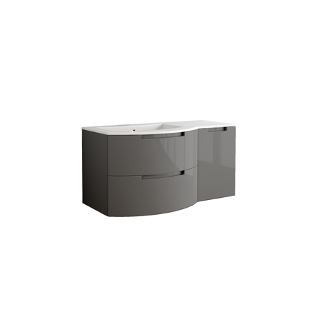 Bruna 53" vanity with right side cabinet in Slate