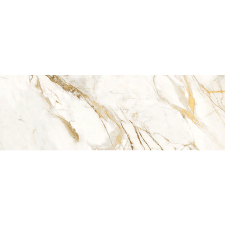 Roberto Cavalli Lush 12"x36" Calacatta Oro Deco Lux.Rett Pasta Bianca