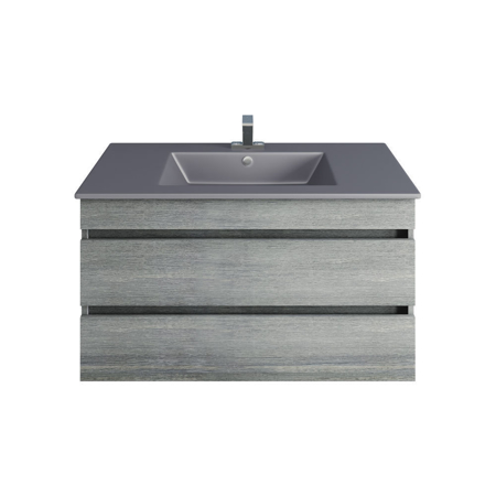 Glance Frozen Gray 36" Wall Hang Bathroom Vanity