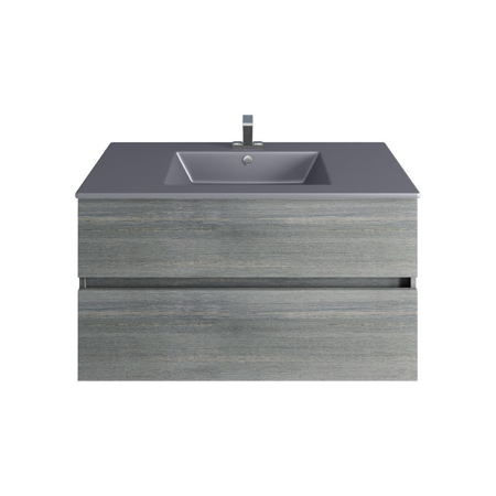 32'' Frozen Gray Bathroom Vanities, Matt Gray Sink