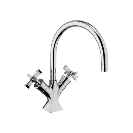 Long Beach Matt Black Single Hole Basin Mixer with Waste