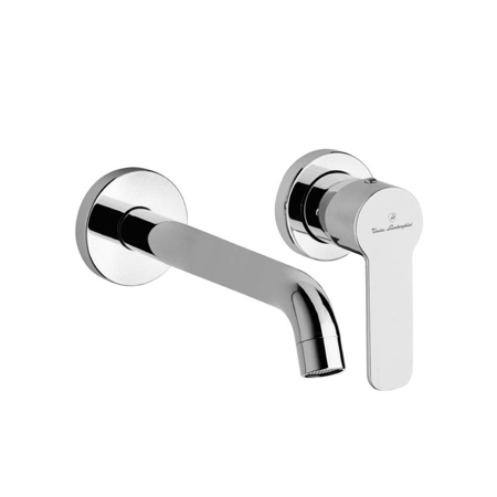 Montreal Matt Black Single Lever Wall Mounted Mixer with Spout