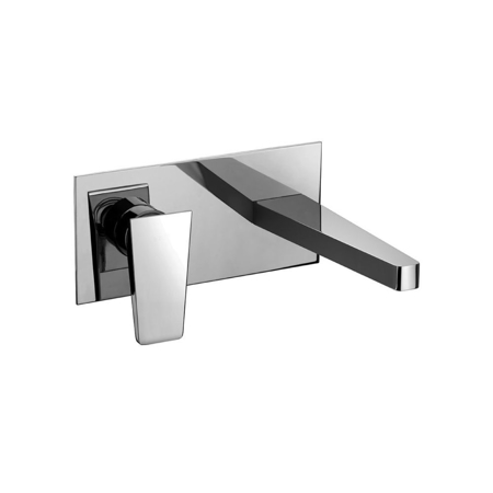 Montecarlo Matt Black Single Lever Left, Built-in Basin Mixer, Fixed Spout
