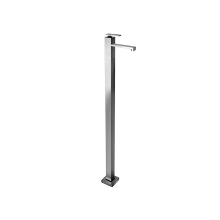 Suzuka Matt Black Single Lever Column Basin Mixer, F Connection