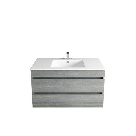 Glance Frozen Gray 32" Wall Hang Bathroom Vanity