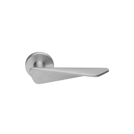 Amara Italian Contemporary Interior Door Handle, Satin Chrome