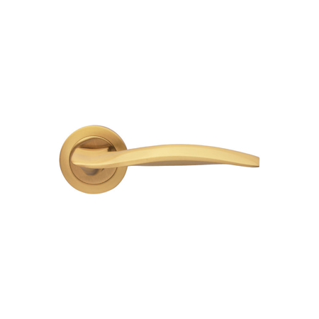 Fiato Italian Luxury Interior Door Handle, Satin Brass