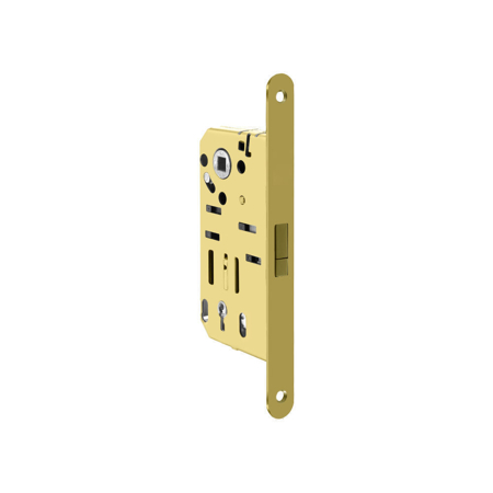 Silencio Magnetic Mortise Key Lock, Polished Brass