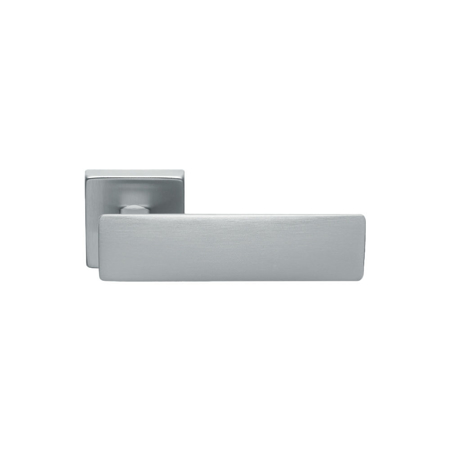 Mozza Italian Modern Interior Door Handle, Satin Chrome