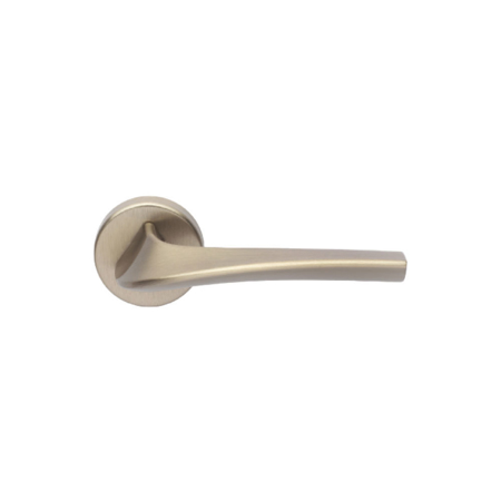 Terra Italian Modern Interior Door Handle, Satin Nickel