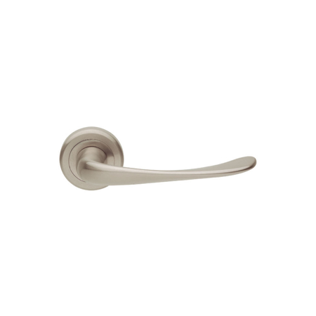 Aria  Italian Contemporary Door Handle, Satin Nickel