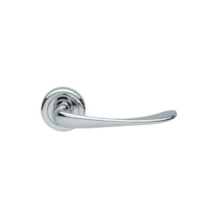 Aria  Italian Contemporary Door Handle, Chrome Plated