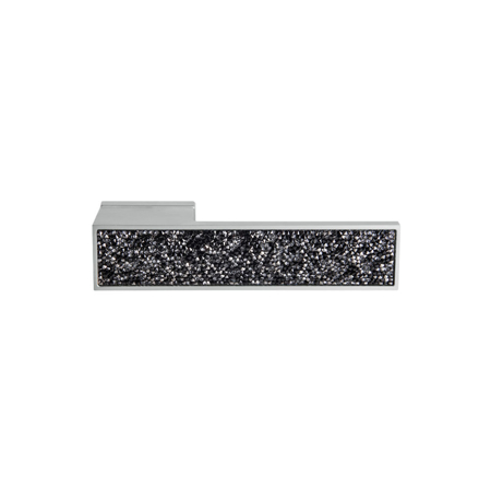 Claire Swarowski Designer Door Handle, Satin Chrome